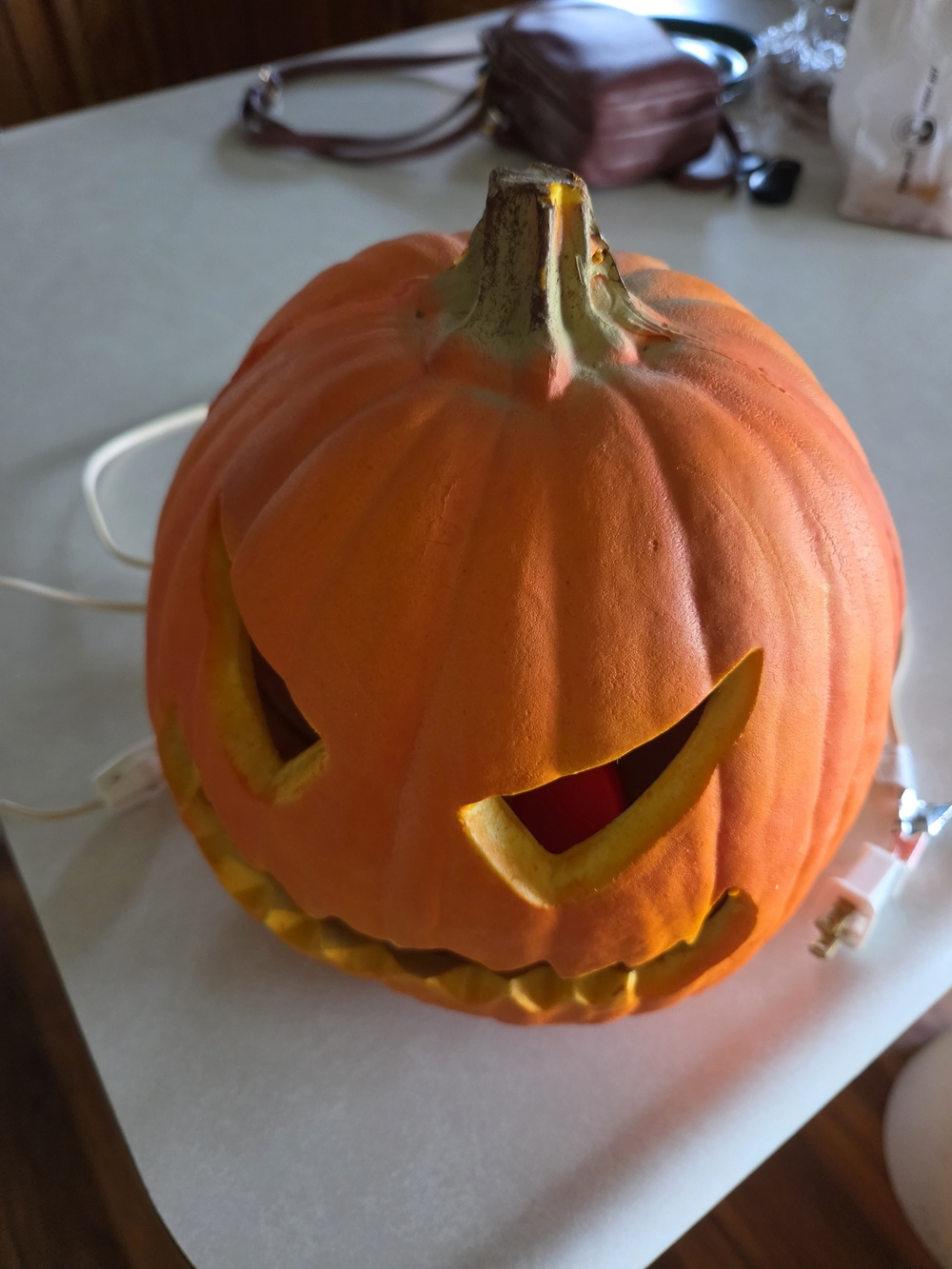 Plug In Jack O Lantern W / Bulb New